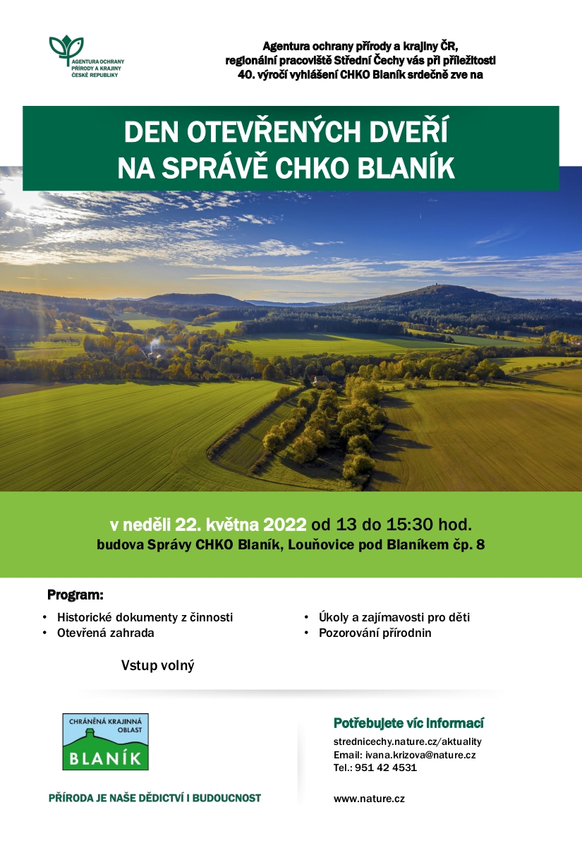 Den otevřených dveří na Správě CHKO Blaník