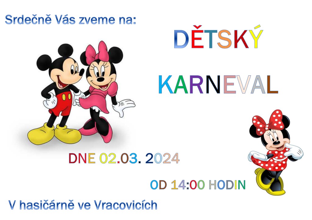 Dětský karneval ve Vracovicích