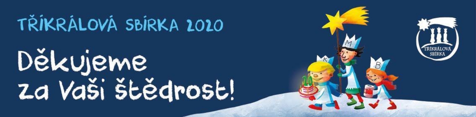 Poděkování za Tříkrálovou sbírku 2020